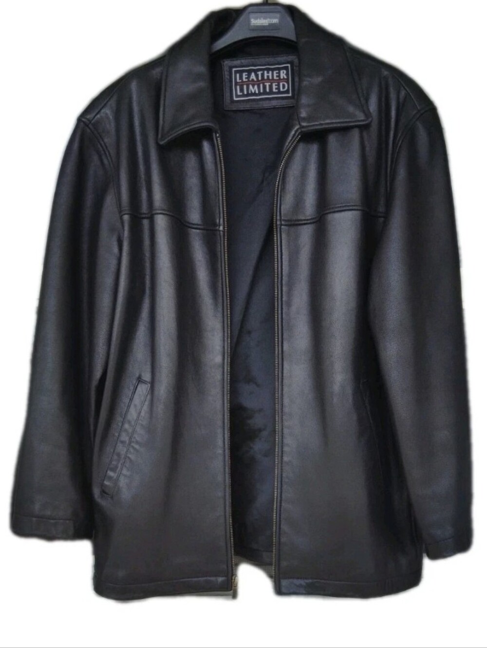 Leather Limited Mens Black Leather Jacket Size M.